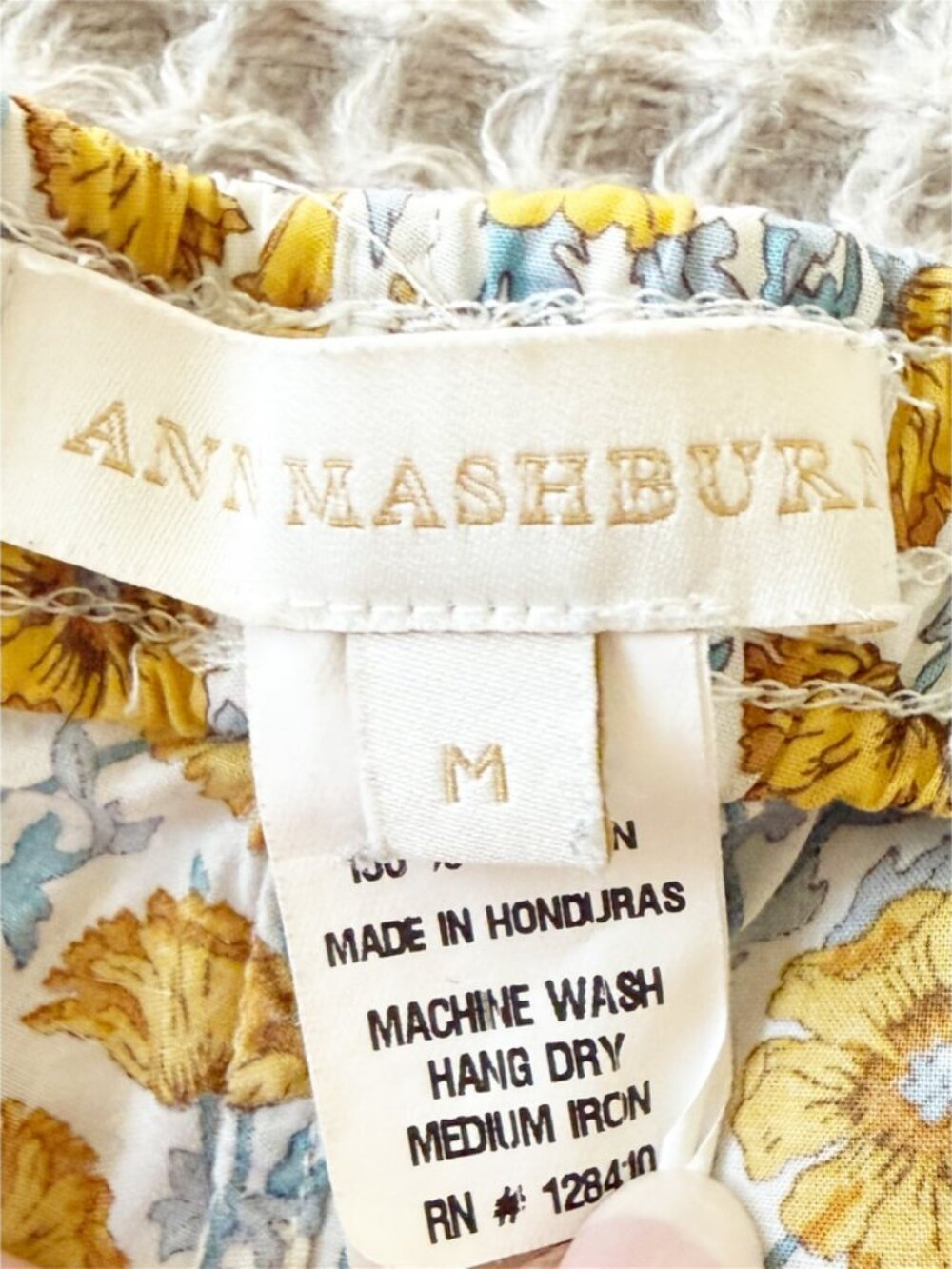 ANN MASHBURN TRACK SHORT Yellow Floral Liberty Fabric M - Picture 3 of 4
